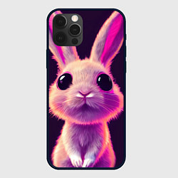 Чехол для iPhone 12 Pro Max Кролик 3Д арт, цвет: 3D-черный