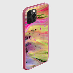 Чехол для iPhone 12 Pro Max Растекающиеся краски, цвет: 3D-малиновый — фото 2