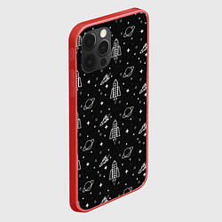 Чехол для iPhone 12 Pro Max Космос паттерн, цвет: 3D-красный — фото 2