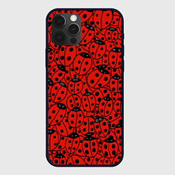 Чехол для iPhone 12 Pro Max Нашествие божьих коровок, цвет: 3D-черный