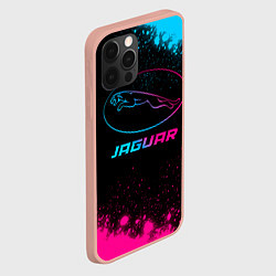 Чехол для iPhone 12 Pro Max Jaguar - neon gradient, цвет: 3D-светло-розовый — фото 2