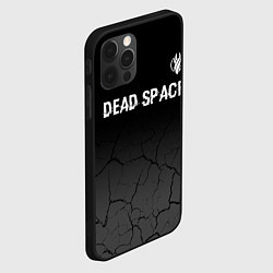 Чехол для iPhone 12 Pro Max Dead Space glitch на темном фоне: символ сверху, цвет: 3D-черный — фото 2