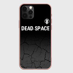 Чехол для iPhone 12 Pro Max Dead Space glitch на темном фоне: символ сверху, цвет: 3D-светло-розовый