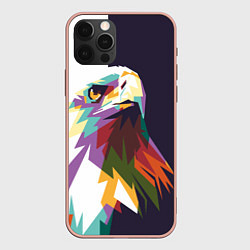 Чехол для iPhone 12 Pro Max Орел-птица гордая, цвет: 3D-светло-розовый