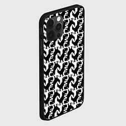 Чехол для iPhone 12 Pro Max Динозаврик - паттерн, цвет: 3D-черный — фото 2