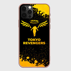 Чехол для iPhone 12 Pro Max Tokyo Revengers - gold gradient, цвет: 3D-светло-розовый
