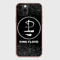 Чехол для iPhone 12 Pro Max Pink Floyd с потертостями на темном фоне, цвет: 3D-светло-розовый
