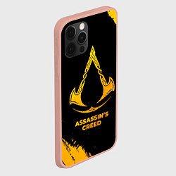 Чехол для iPhone 12 Pro Max Assassins Creed - gold gradient, цвет: 3D-светло-розовый — фото 2