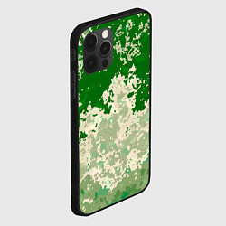 Чехол для iPhone 12 Pro Max Абстракция в зелёных тонах, цвет: 3D-черный — фото 2