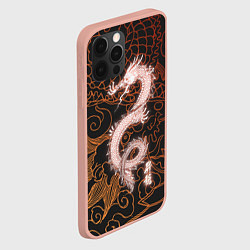 Чехол для iPhone 12 Pro Max Японский неоновый дракон, цвет: 3D-светло-розовый — фото 2
