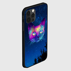 Чехол для iPhone 12 Pro Max Планета кошачья голова, цвет: 3D-черный — фото 2