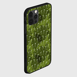 Чехол для iPhone 12 Pro Max Милитари скелеты мини, цвет: 3D-черный — фото 2