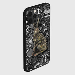 Чехол для iPhone 12 Pro Max Металлический заяц - стимпанк, цвет: 3D-черный — фото 2