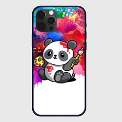 Чехол для iPhone 12 Pro Max Милый пандёныш - великий художник, цвет: 3D-черный