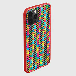 Чехол для iPhone 12 Pro Max Яркие вязаные крестики, цвет: 3D-красный — фото 2