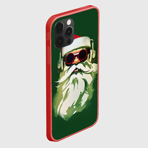 Чехол iPhone 12 Pro Max Добрый Санта / 3D-Красный – фото 2