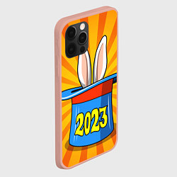 Чехол для iPhone 12 Pro Max 2023 - кролик в шляпе фокусника, цвет: 3D-светло-розовый — фото 2
