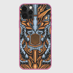Чехол для iPhone 12 Pro Max Меха-робот, цвет: 3D-малиновый