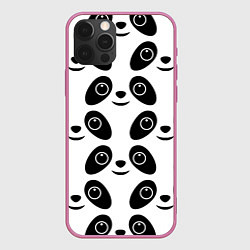 Чехол для iPhone 12 Pro Max Panda bing dun dun, цвет: 3D-малиновый