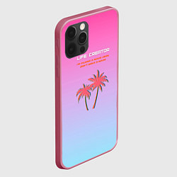 Чехол для iPhone 12 Pro Max Творец своей жизни, цвет: 3D-малиновый — фото 2