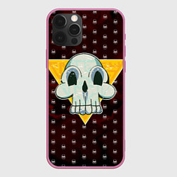 Чехол для iPhone 12 Pro Max Черепочек с треугольником, цвет: 3D-малиновый
