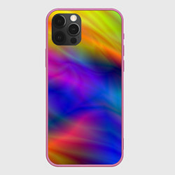 Чехол для iPhone 12 Pro Max Оранжево-синяя туманность, цвет: 3D-малиновый
