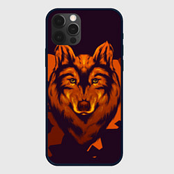 Чехол для iPhone 12 Pro Max Голова рыжего волка, цвет: 3D-черный