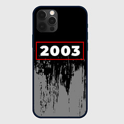 Чехол для iPhone 12 Pro Max 2003 - в красной рамке на темном, цвет: 3D-черный