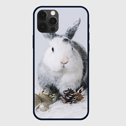 Чехол для iPhone 12 Pro Max Кролик с шишками и игрушками, цвет: 3D-черный
