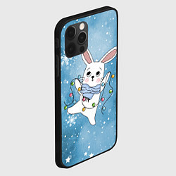 Чехол для iPhone 12 Pro Max Зайка с гирляндой, цвет: 3D-черный — фото 2