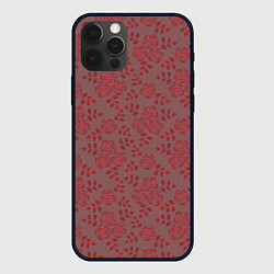 Чехол для iPhone 12 Pro Max Красные розы, цвет: 3D-черный