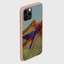 Чехол для iPhone 12 Pro Max Волнообразные разноцветные музыкальные линии, цвет: 3D-светло-розовый — фото 2