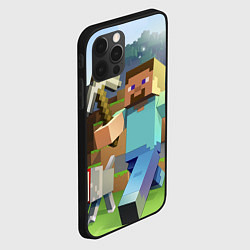 Чехол для iPhone 12 Pro Max Майнкрафт с киркой, цвет: 3D-черный — фото 2