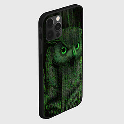 Чехол для iPhone 12 Pro Max Сова в стиле ASCII-графики, цвет: 3D-черный — фото 2