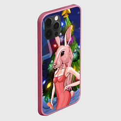 Чехол для iPhone 12 Pro Max Девушка зайка, цвет: 3D-малиновый — фото 2