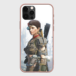 Чехол для iPhone 12 Pro Max Fallout 4 - character - ammunition, цвет: 3D-светло-розовый