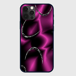 Чехол для iPhone 12 Pro Max Снежный месяц на ткани, цвет: 3D-черный