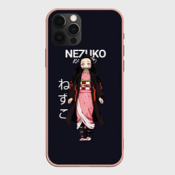 Чехол для iPhone 12 Pro Max Клинок, рассекающий демонов аниме - Незуко Камадо, цвет: 3D-светло-розовый