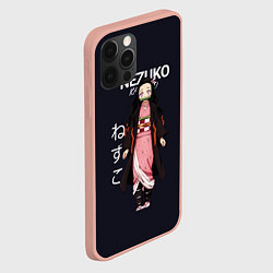 Чехол для iPhone 12 Pro Max Клинок, рассекающий демонов аниме - Незуко Камадо, цвет: 3D-светло-розовый — фото 2