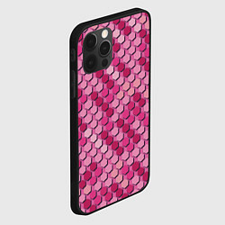 Чехол для iPhone 12 Pro Max Розовый камуфляж, цвет: 3D-черный — фото 2