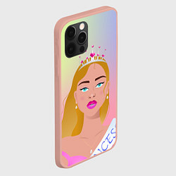 Чехол для iPhone 12 Pro Max Выпускница с короной, цвет: 3D-светло-розовый — фото 2