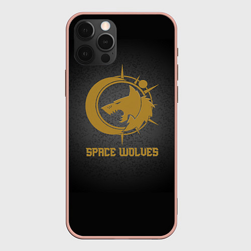 Чехол iPhone 12 Pro Max Космические волки / 3D-Светло-розовый – фото 1