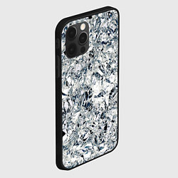 Чехол для iPhone 12 Pro Max Сверкающие кристаллы серебра, цвет: 3D-черный — фото 2