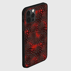 Чехол для iPhone 12 Pro Max Красно-черная объемная броня, цвет: 3D-черный — фото 2