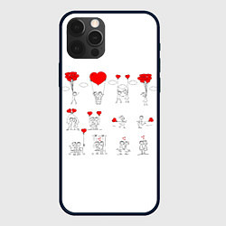 Чехол для iPhone 12 Pro Max Valentain Day, цвет: 3D-черный