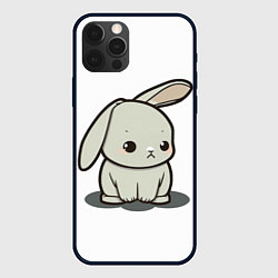 Чехол для iPhone 12 Pro Max Грустный зайчик, цвет: 3D-черный
