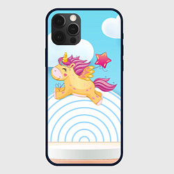 Чехол для iPhone 12 Pro Max Единорог со звездочкой, цвет: 3D-черный