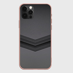 Чехол для iPhone 12 Pro Max Векторное изображение фона в темно-сером, цвет: 3D-светло-розовый