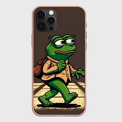 Чехол iPhone 12 Pro Max Лягушонок Пепе идёт по делам