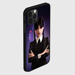 Чехол для iPhone 12 Pro Max Красивая Уэнсдэй, цвет: 3D-черный — фото 2
